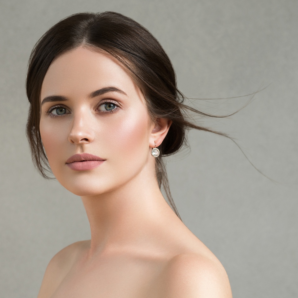 Beautiful woman portrait beauty hair and skin makeup young model
