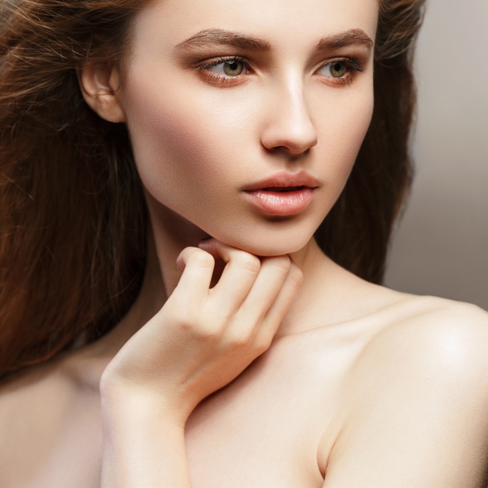 Sensual young woman with natural makeup. Healthcare. Perfect skin. Beauty face.